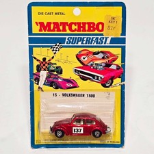 Vintage Matchbox Superfast 15 Volkswagen 1500 / Rare VHTF Red Carded Blisterpack picture