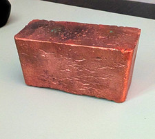 2.1 LB Precious Pure Copper Metal Ingot (Hand Poured) picture