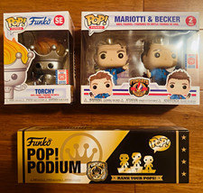 Funko Fundays 2021 Box of Fun Torchy Mariotti Becker 2-Pack Pop Podium Lot picture