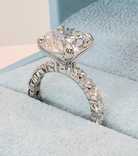 4.60 Ct E VS1 Round Diamond Engagement Ring IGI Certified Lab Grown 14k Sz 5.5 picture