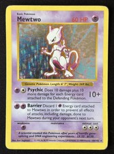 Mewtwo 10/102 Base Set Shadowless 1999 Pokemon Holo Rare Heavily Played picture