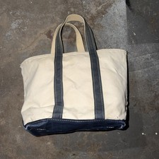 Vintage L.L Bean Boat and Tote Deep Faded Blue Tote bag picture