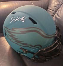 DeVonta Smith Autographed Fanatics Full-Size Helmet Speed Rave Vapor Variation🪖 picture