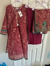 Khaadi Women Pakistani Salwar Kameez 3pc Set Size L picture