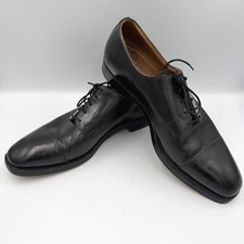 Peal & Co Brooks Brothers Mens 10D Black Dress Shoes Cap Toe Oxford England picture