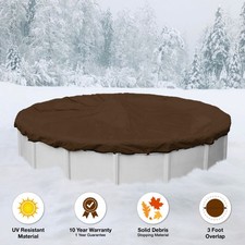 24' Round Above Ground Winter Swimming Pool Solid Cover 10 Yr Warranty solid picture