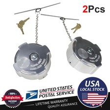 2X Locking Diesel Fuel Cap with Keys 0337017002 For 2005-22 Freightliner M2-112  picture