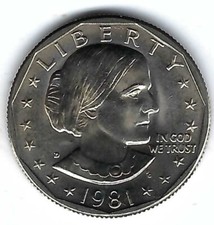 1981-D Denver Susan B Anthony Brilliant Uncirculated Dollar Coin picture