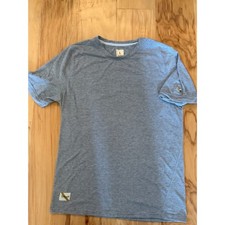 TrackSmith Men's Gray & Blue Striped Running Shirt SZ L picture