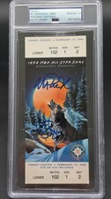 🏀Larry Bird & Magic Johnson Signed 1994 NBA All Star Game Ticket PSA Auto 10🏀 picture