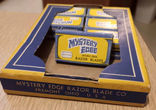 11 Vintage Packs MYSTERY EDGE Razor Blades Retail Display BOX Fremont Ohio picture