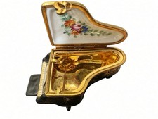 *NWOB* Limoges EXIMIOUS Peint Main Grand Piano Trinket W/ Bench (56 of 750) LE* picture