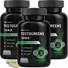 TestoGreens Max Men's Greens Supplement, Hormone Support 90 Capsules picture