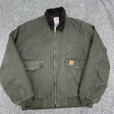 Vintage Carhartt J165 MOS Flight Bomber Jacket Moss Green Large Reg picture