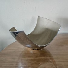 JOHN RICHARD Collection Rare Chrome Metal Sculptural Bowl picture