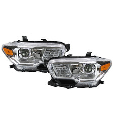 For 16-21 Toyota Tacoma Chrome Projector Headlight Lamp DRL W/O LED Left+Right picture