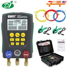 Digital Refrigeration HVAC Vacuum Pressure Temperature Tester Manifold Gauge Kit picture