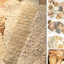 168Pcs Textured Scrapbook Paper Kit Embossed Rice Paper for Junk Journaling picture