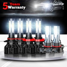 12000K LED Headlight+Fog Light Bulbs Kit For Chevy Silverado 1500 2500 2007-2015 picture
