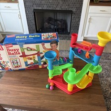 Vintage 1991 Playskool Busy Balls Set w/ 3 Balls Toy 99% CIB Complete Box picture