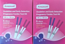 Amazewell Ovulation & Pregnancy Combo Test Kit Lot of 2 Boxes 80 Strips Exp 2028 picture