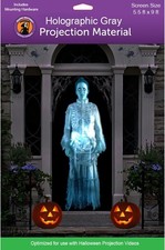 Holographic Rear Projection Screen Halloween, 5 ft x 9 ft Large picture