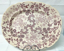 RARE Early Victorian Staffordshire Transferware Platter Flosculous W.Ridgway picture