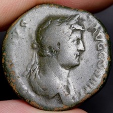 Emperor Hadrian AE As 133AD Ancient Roman Empire Bronze Coin Fortuna Rome picture
