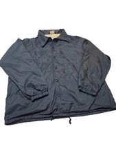 Vintage Sportsmaster Coaches Jacket Mens XL Blue Snaps Made in USA Nylon B37 picture