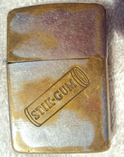 Vintage 1947-1949 3 Barrel Zippo Lighter STIK-GUM Original 16 Hole Insert Sparks picture