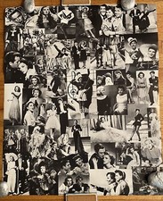 Vintage Orig Sydney Molliver Old Hollywood Movie Stars Collage Poster 22