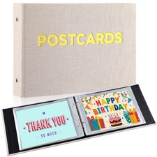 Spiareal Post Card Organizer Set Greeting Card Holder 6 x 8 Inches 100 Pages picture