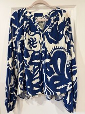 H&M NWT Women’s Blue Floral Blouse XXL picture