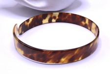 Antique faux Victorian tortoise shell bangle 18 mm w picture