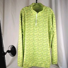 Shankitgolf Men's Long Sleeve Q Zip Plastered Golf Shirt Size XL picture