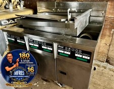 PITCO SSH55 3 BAY 55lbs Fryer With Filter System Natural Gas Nice Working Shape picture