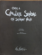 Vtg 1935 OVER A CHOCOLATE SUNDAE ON SATURDAY NIGHT Fisher Adleman Sheet Music picture