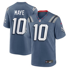 Drake Maye New England Patriots Nike 2025 Rivalries Collection Game Jersey LARGE picture