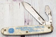 Vintage LIPIC USA by Camillus Bottle Opener Jack Knife Cracked Ice - Advertising picture