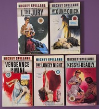 Vintage 50's & 70's Mickey Spillane Murder Mystery 5 book Lot VG  Pulp Fiction picture