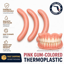 Pink Gum-Colored Thermoplastic 30g Moldable Dental Craft Material 3pc picture