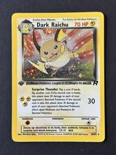 Dark Raichu 83/82 1st Edition Holo SWIRL Team Rocket Pokemon 2000 picture
