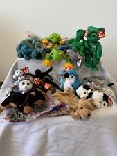 Ty Beanie Babies Vintage 1998 Lot Plush Beanbag Animals w/ Tag Protectors picture
