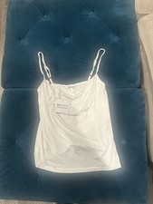 LAmade White Cowl Neck Spaghetti Strap Camisole Top NWT picture