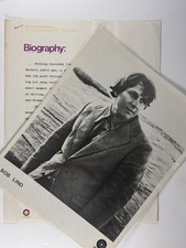Bob Lind Press Kit Original Capitol Records Promo Biography Avril 1971 picture