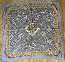 HERMES Mare Nostrum Silk Scarf 90 Annie Faivre Blue Vintage Carre France picture