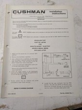 CUSHMAN INSTALLATION INSTRUCTIONS MANUAL HEADLIGHT SET 887046 1988 picture