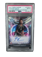 2024-25 Topps Chrome - Stephon Castle Spurs Certified RC Auto TCRA-SC PSA 8 picture