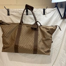 Dooney & Bourke Duffel Bag Travel Large TAN Monogram Canvas HAS LOCKS picture