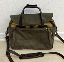 Filson Rare Green/Tan Padddd Computer Briefcase 258 picture